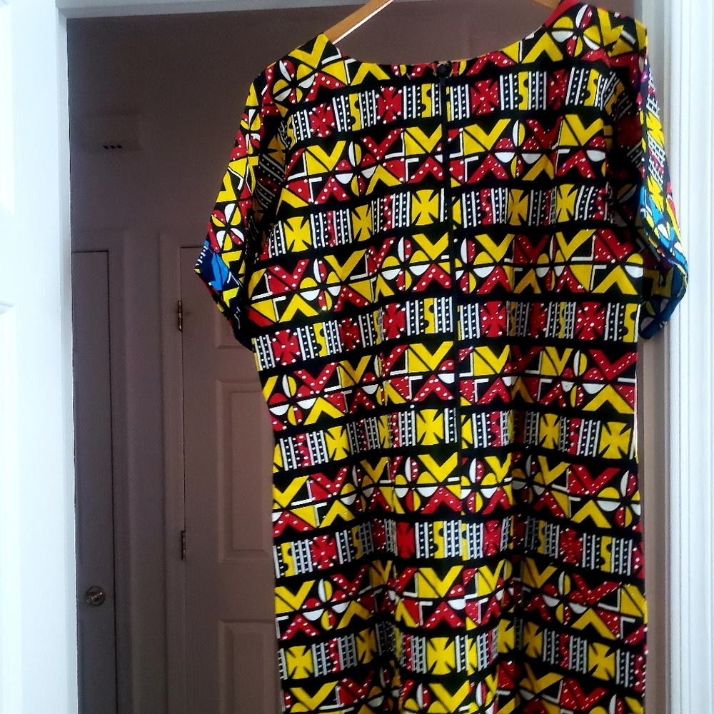 African Ankara dress with pockets